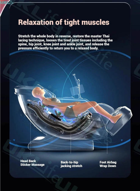 4D Jade Shiatsu Zero Gravity Massage Chair With Bluetooth - KEMPELEN - Sleep Galleria