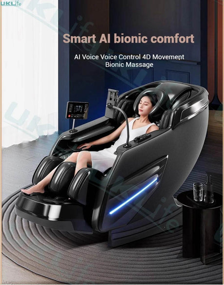 4D Jade Shiatsu Zero Gravity Massage Chair With Bluetooth - KEMPELEN - Sleep Galleria