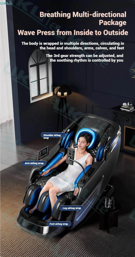 4D Jade Shiatsu Zero Gravity Massage Chair With Bluetooth - KEMPELEN - Sleep Galleria