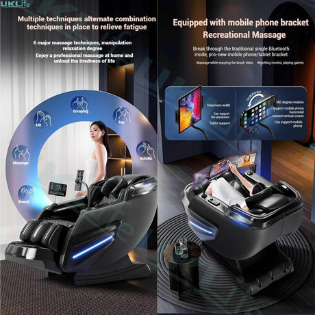 4D Jade Shiatsu Zero Gravity Massage Chair With Bluetooth - KEMPELEN - Sleep Galleria