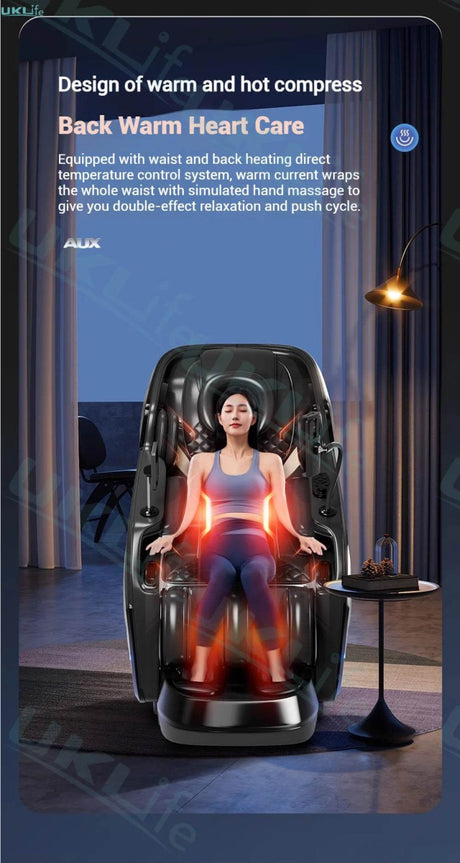 4D Jade Shiatsu Zero Gravity Massage Chair With Bluetooth - KEMPELEN - Sleep Galleria