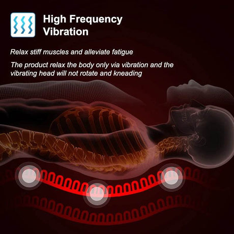 Electric Heated Vibrating PU Leather Back Massager Cushion - KLASVSA - Sleep Galleria