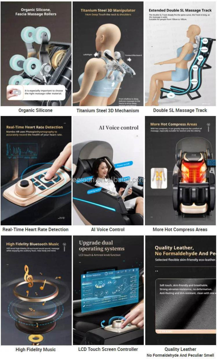 Luxury Zero Gravity Full Body Shiatsu Massage Chair - Sleep Galleria