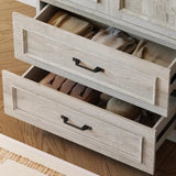 Freestanding Wooden Wardrobe Armoire With Doors Drawers - LIKIMIO - Sleep Galleria