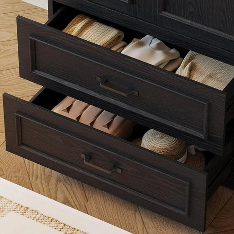 Freestanding Wooden Wardrobe Armoire With Doors Drawers - LIKIMIO - Sleep Galleria