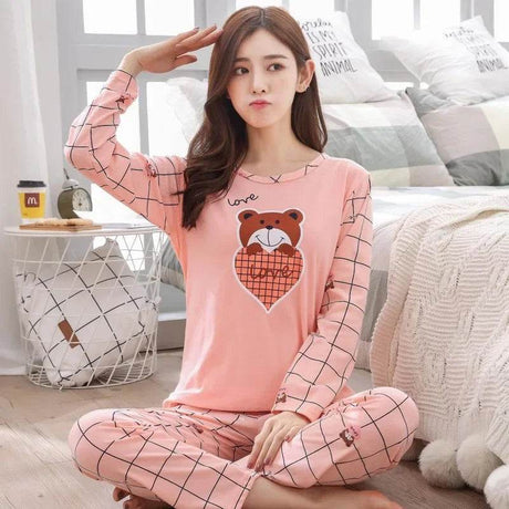 2 - Piece Thin Cotton Blend Women’s Pajama Set - Liva girl - Sleep Galleria