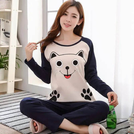 2 - Piece Thin Cotton Blend Women’s Pajama Set - Liva girl - Sleep Galleria