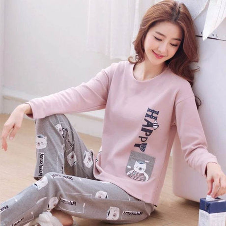 2 - Piece Thin Cotton Blend Women’s Pajama Set - Liva girl - Sleep Galleria