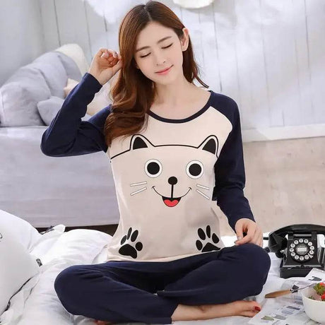 2 - Piece Thin Cotton Blend Women’s Pajama Set - Liva girl - Sleep Galleria