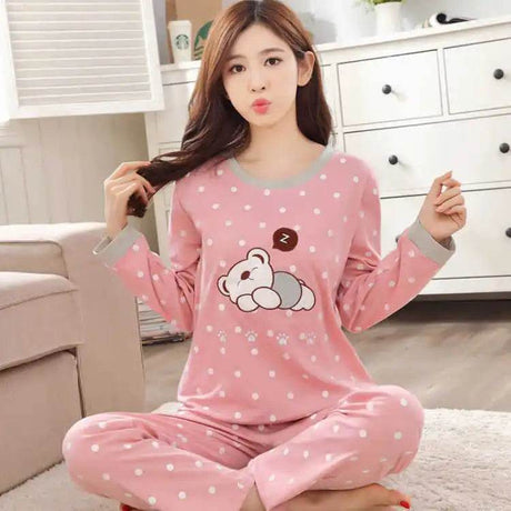 2 - Piece Thin Cotton Blend Women’s Pajama Set - Liva girl - Sleep Galleria