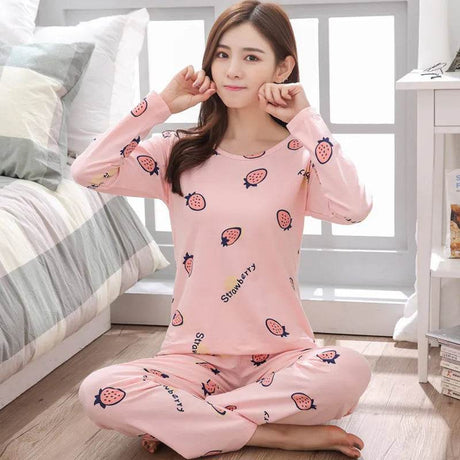 2 - Piece Thin Cotton Blend Women’s Pajama Set - Liva girl - Sleep Galleria