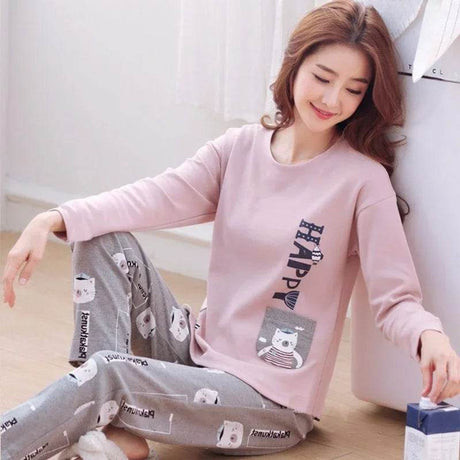 2 - Piece Thin Cotton Blend Women’s Pajama Set - Liva girl - Sleep Galleria