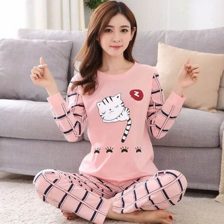 2 - Piece Thin Cotton Blend Women’s Pajama Set - Liva girl - Sleep Galleria