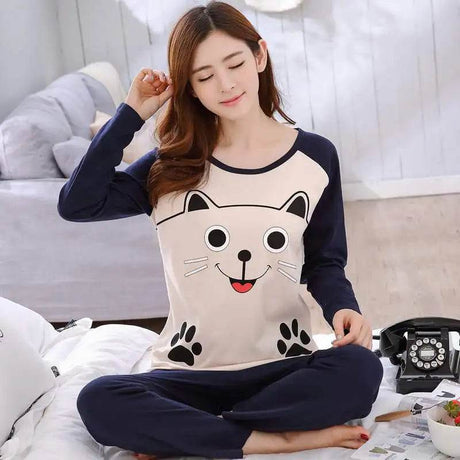 2 - Piece Thin Cotton Blend Women’s Pajama Set - Liva girl - Sleep Galleria
