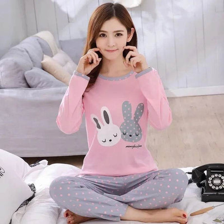 2 - Piece Thin Cotton Blend Women’s Pajama Set - Liva girl - Sleep Galleria