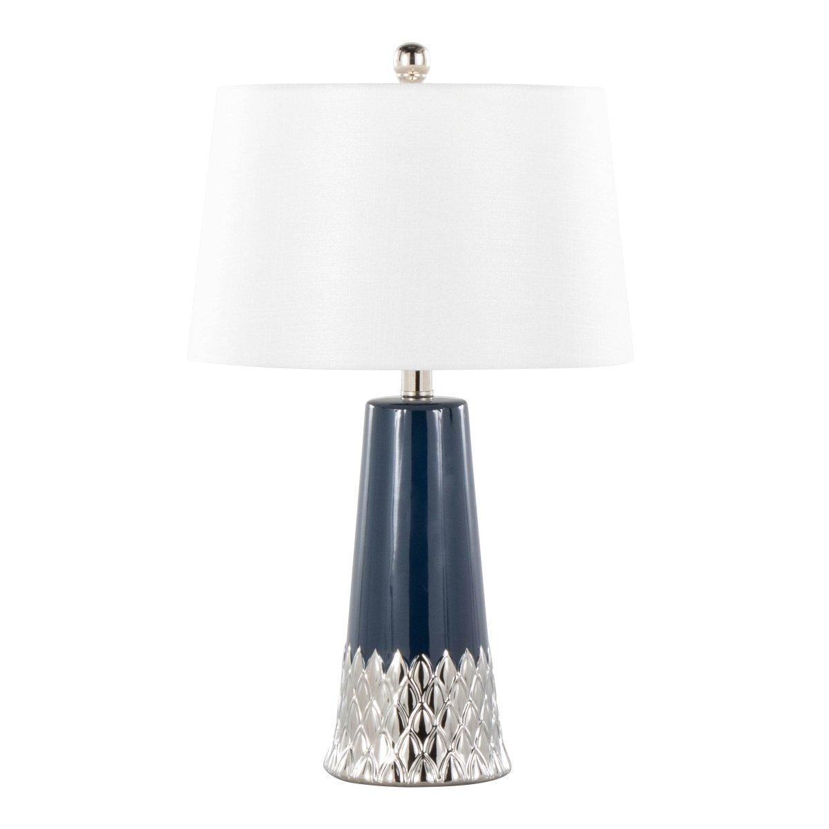 Contemporary Ceramic Table Lamp With Fabric Shade - LumiSource - Sleep Galleria