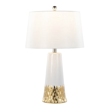 Contemporary Ceramic Table Lamp With Fabric Shade - Sleep Galleria