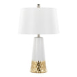 Contemporary Ceramic Table Lamp With Fabric Shade - Sleep Galleria