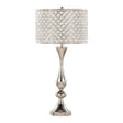 Crystal Clear K9 Metal Table Lamp With Nickel Finish - Sleep Galleria