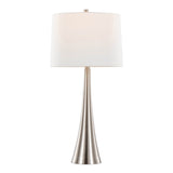 Set Of 2 Contemporary Brushed Nickel Linen Table Lamps - LumiSource - Sleep Galleria