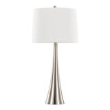 Set Of 2 Contemporary Brushed Nickel Linen Table Lamps - LumiSource - Sleep Galleria