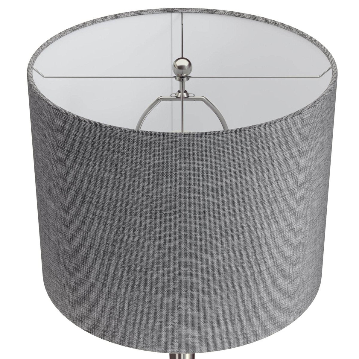 Set of 2 Contemporary Brushed Nickel Metal Table Lamps - LumiSource - Sleep Galleria