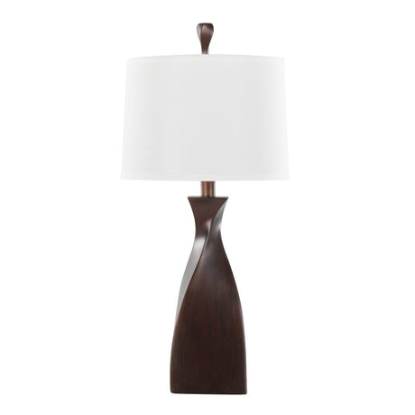 Set Of 2 Contemporary Copper Bronze Linen Table Lamps - Sleep Galleria
