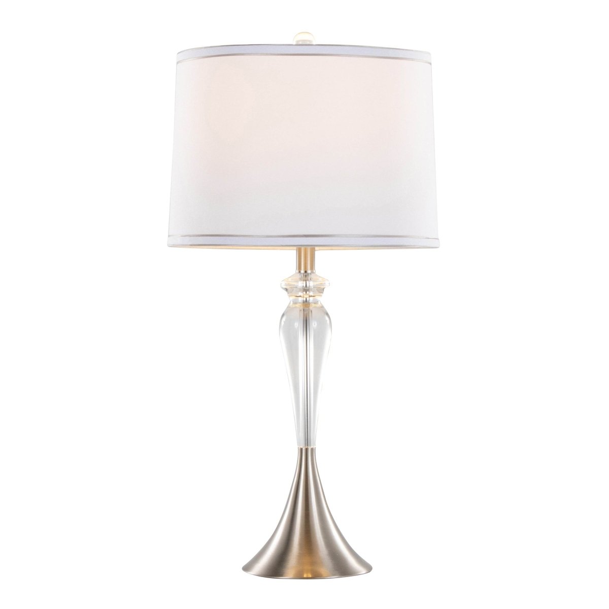 Set Of 2 Contemporary Crystal Table Lamps With Shades - LumiSource - Sleep Galleria