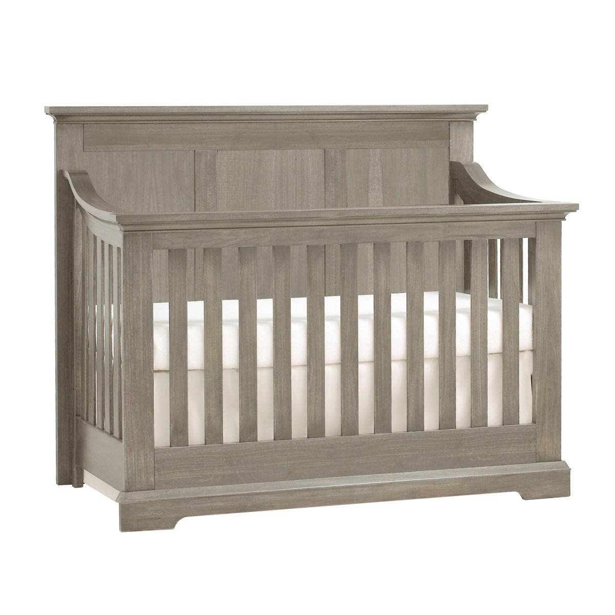 4-in-1 Convertible Solid Wood Gray Crib - Sleep Galleria