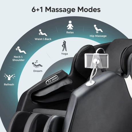 4D Zero - Gravity Shiatsu Heated Full Body Massage Chair - Lunara - Sleep Galleria