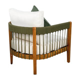 Acacia Wood Outdoor Club Chair With Handwoven Rope - Lunara - Sleep Galleria