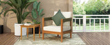 Acacia Wood Outdoor Club Chair With Handwoven Rope - Lunara - Sleep Galleria