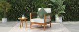 Acacia Wood Outdoor Club Chair With Handwoven Rope - Lunara - Sleep Galleria