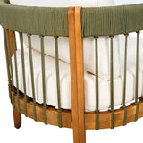 Acacia Wood Outdoor Club Chair With Handwoven Rope - Lunara - Sleep Galleria
