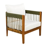 Acacia Wood Outdoor Club Chair With Handwoven Rope - Lunara - Sleep Galleria