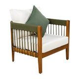 Acacia Wood Outdoor Club Chair With Handwoven Rope - Lunara - Sleep Galleria