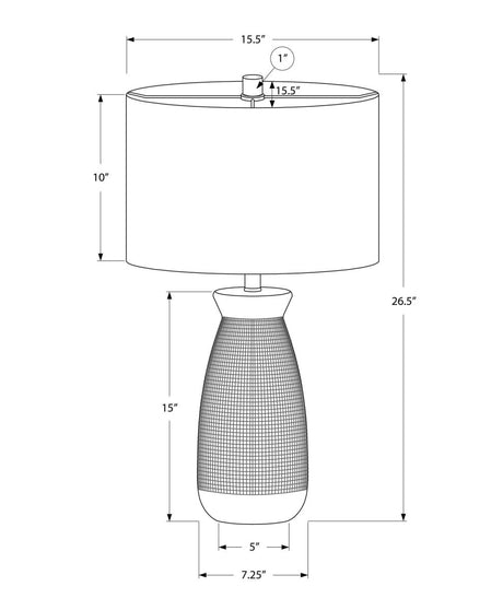 Contemporary Ceramic Table Lamp With Beige Linen Shade - Sleep Galleria