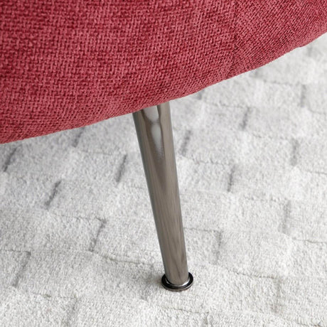 Extra Large Chenille Barrel Chair With Ottoman - Sleep Galleria