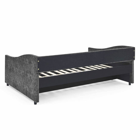 Full Size Upholstered Tufted Daybed With Trundle - Lunara - Sleep Galleria