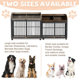Furniture-Style Gray Engineered Wood Dog Crate With Wheels - Sleep Galleria