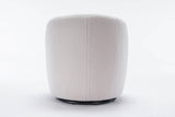 Ivory Teddy Fabric Upholstered Swivel Accent Armchair - Sleep Galleria