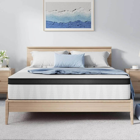Medium Hybrid 12-Inch Smarts Coil Memory Foam Mattress - Sleep Galleria