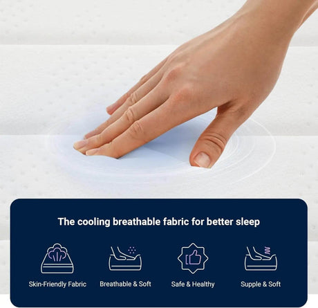 Medium Hybrid 12-Inch Smarts Coil Memory Foam Mattress - Sleep Galleria