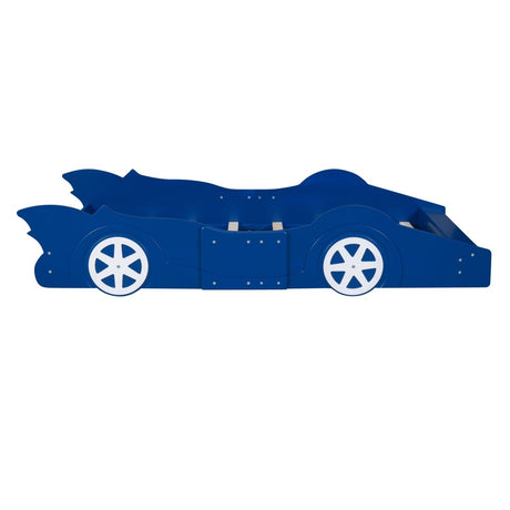Race Car Twin Platform Bed With Safety Rails - Lunara - Sleep Galleria