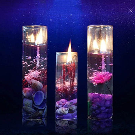 Romantic Ocean - Themed Jelly Pillar Candle - Lunara - Sleep Galleria