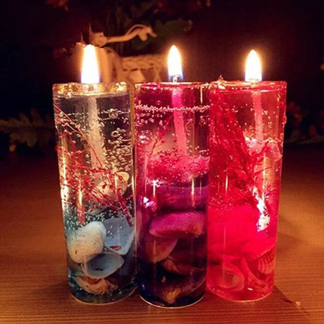 Romantic Ocean - Themed Jelly Pillar Candle - Lunara - Sleep Galleria