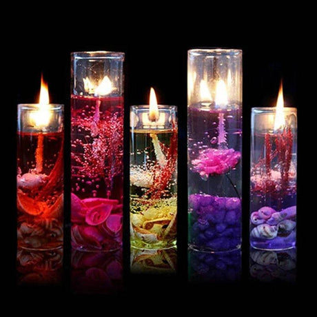 Romantic Ocean - Themed Jelly Pillar Candle - Lunara - Sleep Galleria
