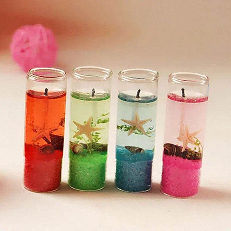 Romantic Ocean - Themed Jelly Pillar Candle - Lunara - Sleep Galleria