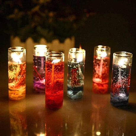 Romantic Ocean - Themed Jelly Pillar Candle - Lunara - Sleep Galleria