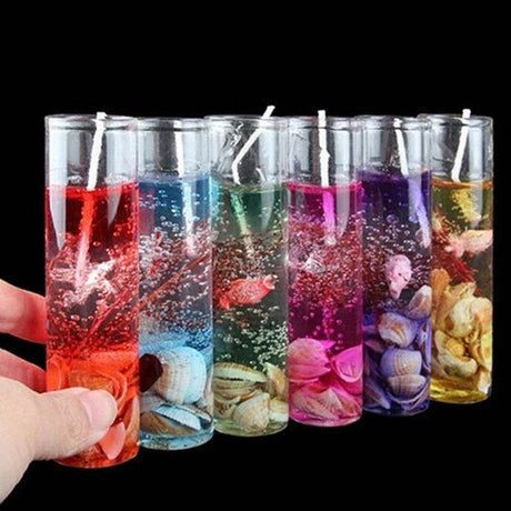 Romantic Ocean - Themed Jelly Pillar Candle - Lunara - Sleep Galleria